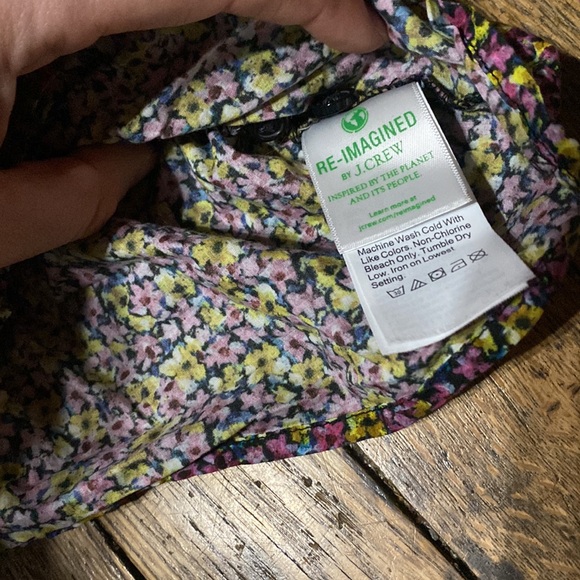 J. Crew Cinched Waist, Cotton Floral Top Liberty Busy Izzy Print - size 6 - Picture 6 of 9